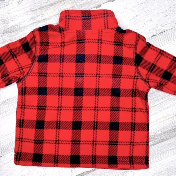 NWT Carter's Baby Fleece Pullover Sweater Buffalo Check Plaid 3 months - Picture 4 of 5